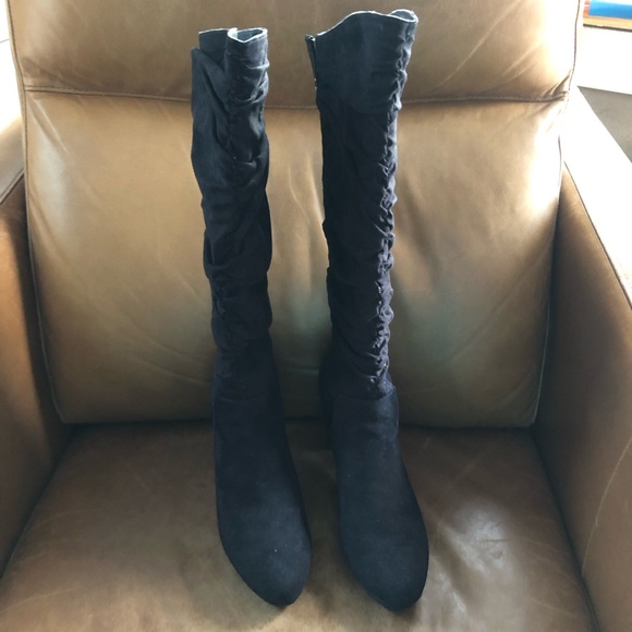 Adrienne Vittadini Faux Suede High Heel Dress Boots 10M - Picture 2 of 11